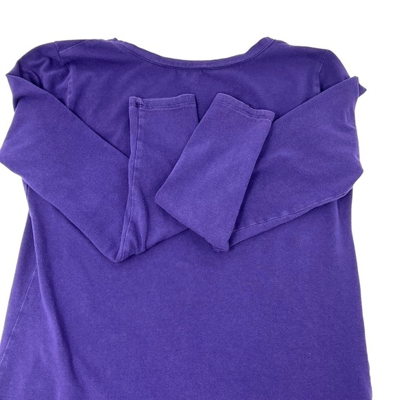 Bundle Motherhood Maternity Scoop Neck 3/4 Sleeve Tops Sz L Purple Teal Stretch - Picture 8 of 11